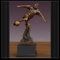 Soccer Player - Large Antique Bronze Resin - 6"W x 10"H